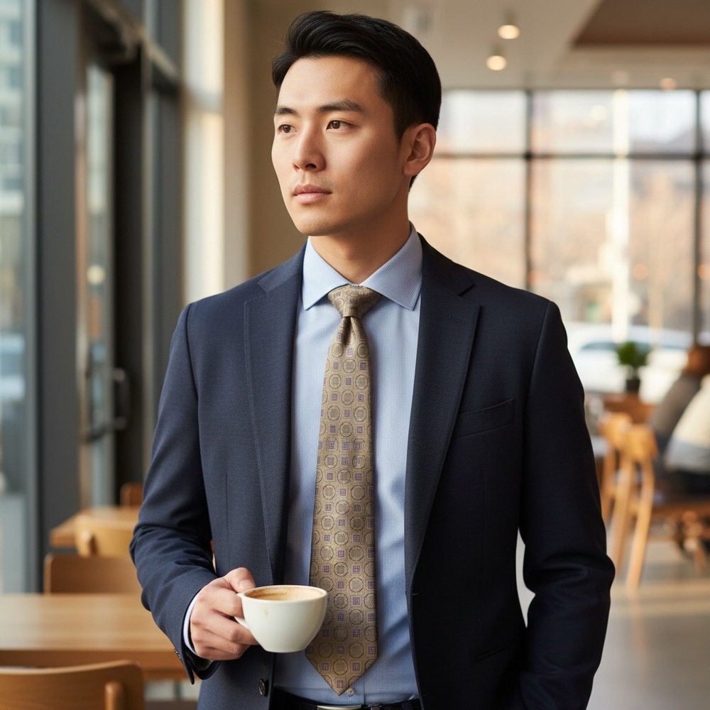 Nordstrom Gold Patterned Tie